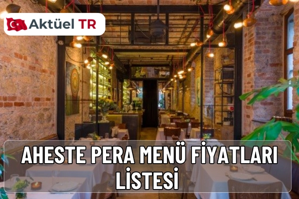 Aheste Pera 2026 menü fiyatları açıklandı. 2025 ve 2026 tadım menüsü fiyatlarını, lezzet seçeneklerini ve rezervasyon bilgilerini detaylıca keşfedin.
