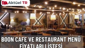 Boon Café 2025–2026 menü fiyatlarını keşfedin. Kahvaltı, ana yemek, pizza, burger ve tatlı fiyatlarını yıl farkıyla karşılaştırmalı görün.