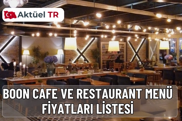 Boon Café 2025–2026 menü fiyatlarını keşfedin. Kahvaltı, ana yemek, pizza, burger ve tatlı fiyatlarını yıl farkıyla karşılaştırmalı görün.