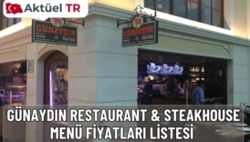 Günaydın Steakhouse 2025–2026 menü fiyatlarını keşfedin. Kebap, steak, burger ve tatlı seçenekleriyle et severlere özel lezzetleri uygun fiyatlarla deneyimleyin.