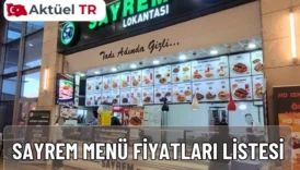 SAYREM 2025–2026 menü fiyatlarıyla Osmanlı lezzet geleneğini modern sunumlarla keşfedin. Tavuk, et, makarna ve salatalarda nefis tatlar sizi bekliyor!